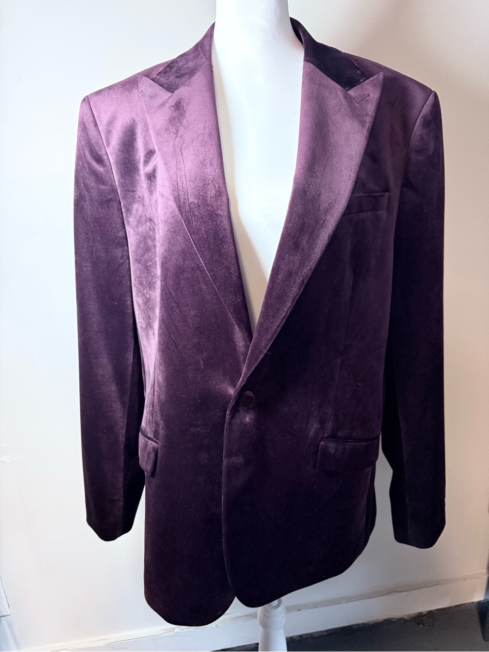Express Men’s Purple Velvet Blazer Jacket Size 36R 💜✨